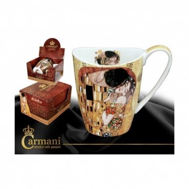 Carmani puodelis G. Klimt Bučinys, 400ml., Vanessa