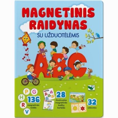 Magnetinis raidynas su užduotėlėmis