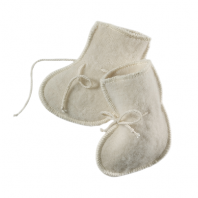 Merino vilnos kojinaitės, užrišamos virvele 0-3 mėn. (dydis 52)