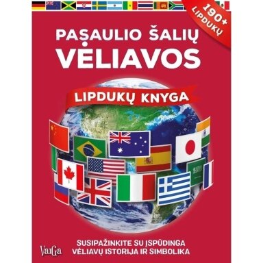 Pasaulio šalių vėliavos. Lipdukų knyga