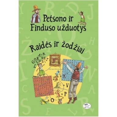 Petsono ir Finduso užduotys. Raidės ir žodžiai. Sven Nordqvist, Anja Eriksson