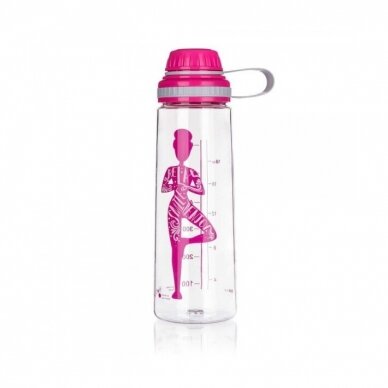 Sportinis butelis Yoga 750 ml, rožinis