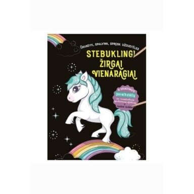 Stebuklingi žirgai vienaragiai. Grandyk, spalvi